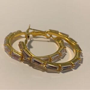 Crystal hoop earrings